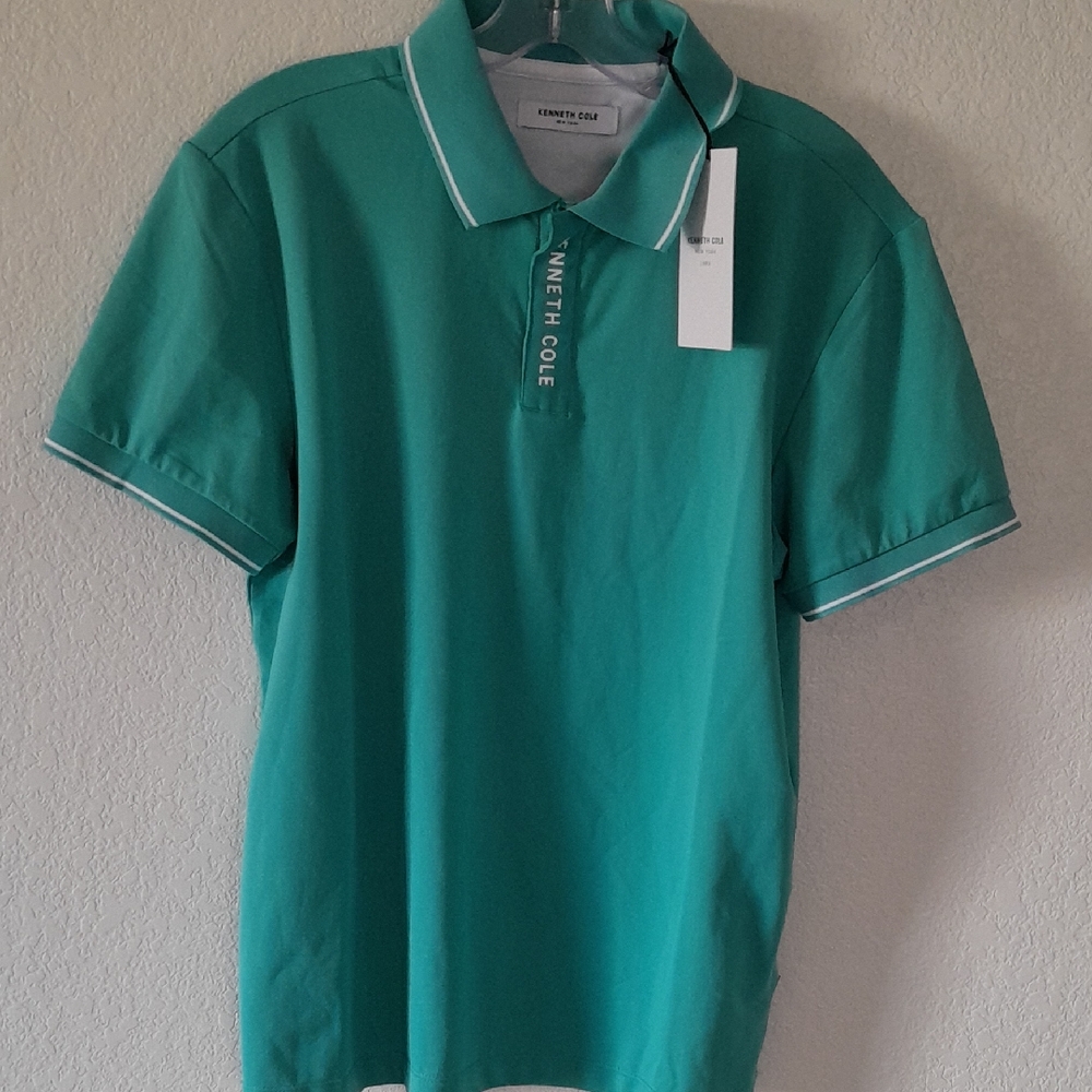 Kenneth Cole Teal Polo Shirt for Men
